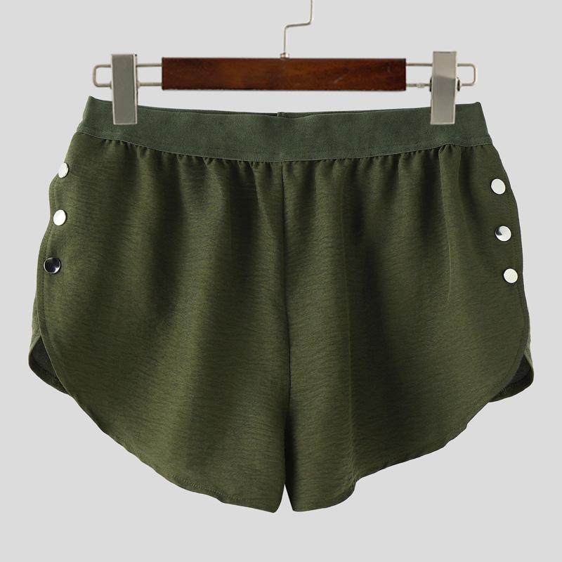 

INCERUN Мужские Женские Эластичная Талия Боковые Разрезы Пуговицы Спорт Повседневные Горячие Шорты XL