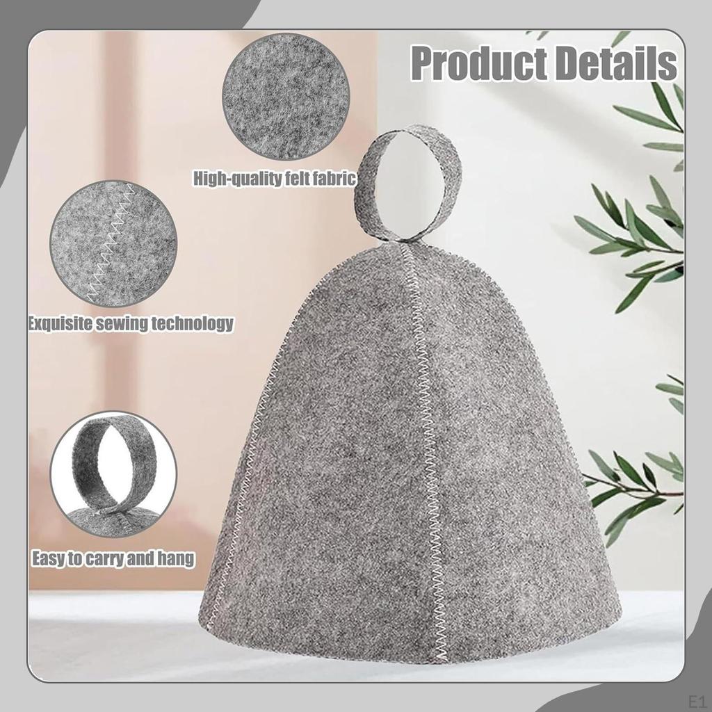 3 Pieces Felt Sauna Hats Breathable Durability Anti Heat Accessories