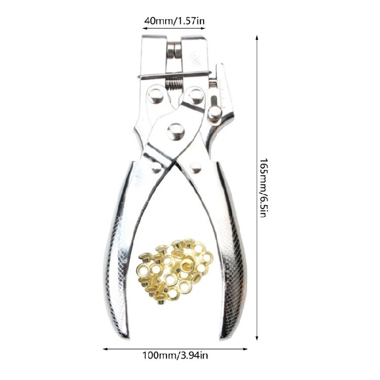 Eyelet Hole Puncher Leather Belt Hole Punch Plier Revolve Sewing Machine Bag