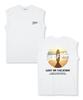 TI.GLAKE On Vacation Oversized Sleeveless T-Shirt White