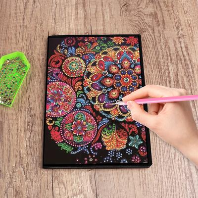 Special Shaped Xmas Diamond Painting Journal Notebook Diamond Painting Diary Book 50 Pages Crystal Notepad Sketchbook for Adults
