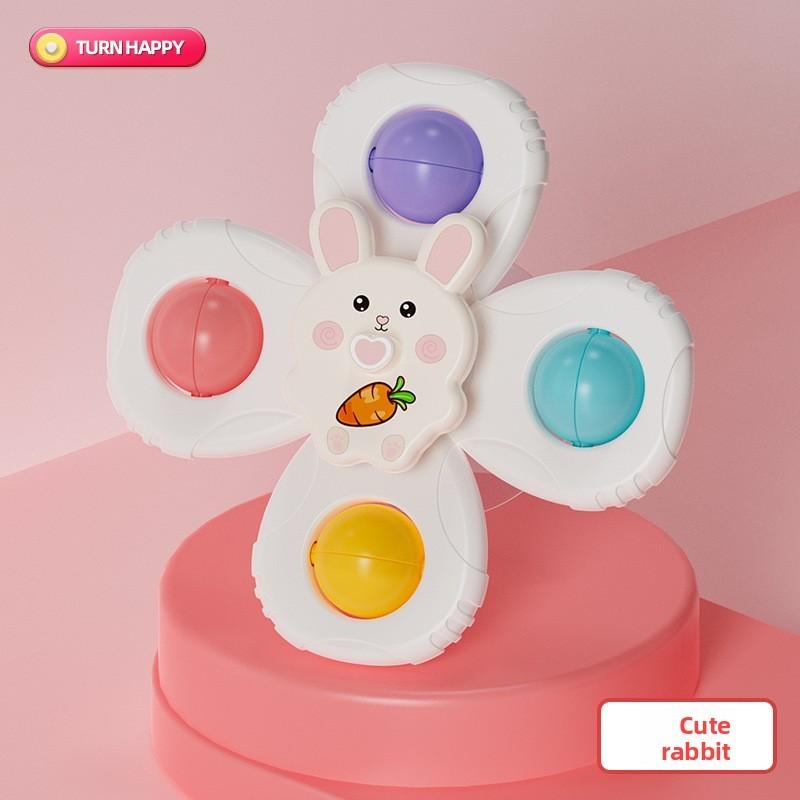 Baby Suction Cup Spinning Toy With Animal Figures For Water Play Developmental Skills
