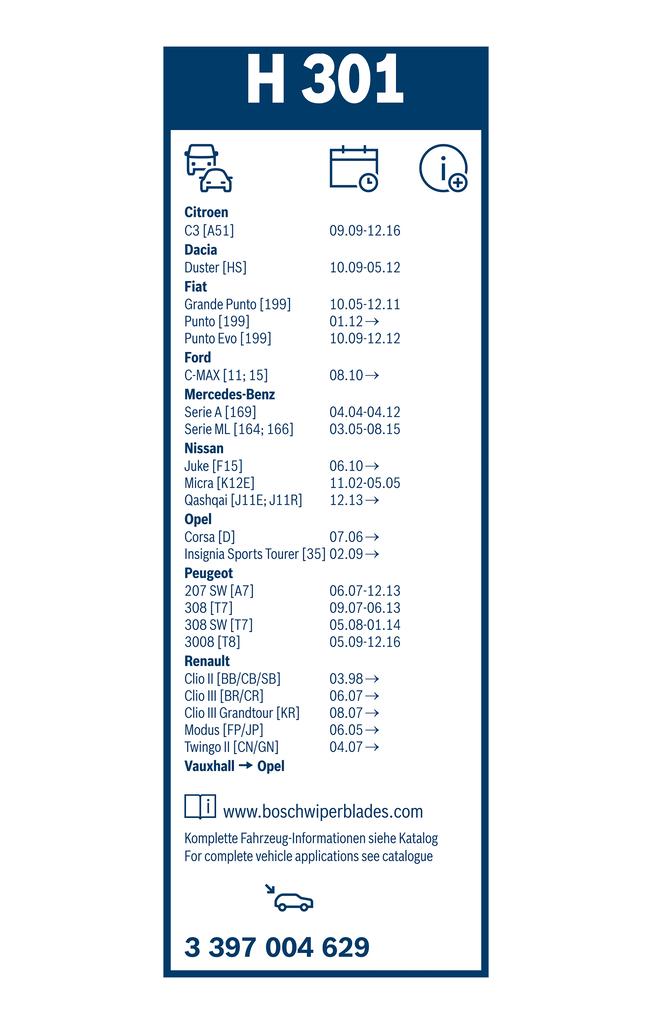 Wiper Blade - Length 1 []: 300