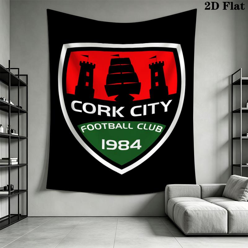 cork city FC Wall Tapestry Aesthetic Wall Hanging Printed Fabric Blanket Decorative Tapestries for Bedroom Living Room Home Decor