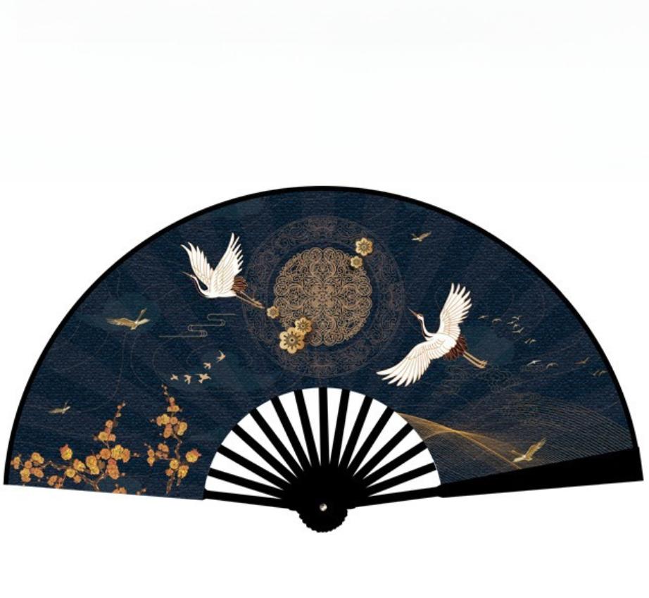 

Magpie Hand Held Fan Chinese Folding Silk Fans Sexy Lace Retro Decorative Fan Hanfu Cheongsam Cosplay Japanese Home Decoration