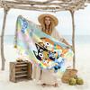 Bluey Customize Your Name Beach Towel Super Soft Microfiber Quickdry Fabric Portable for SwimmingBeachCamping Travel Beach AccessoriesGym
