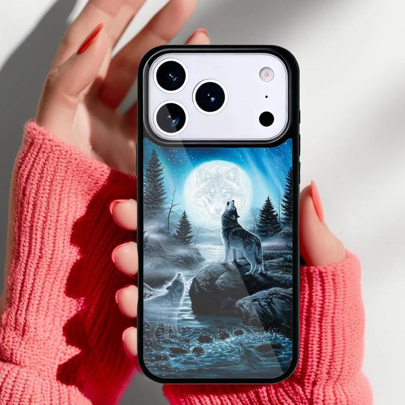 Animal The Wolf Howl Phone Case for iPhone 17 16 15 14 13 Pro Max Back Cover for 12 11 Pro Coque