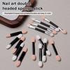 10 Stück Nagelpulver Pinsel Schwamm Einweg Doppelseitig Lidschatten Applikator Spiegel Chrom Pigment Schwamm Stift