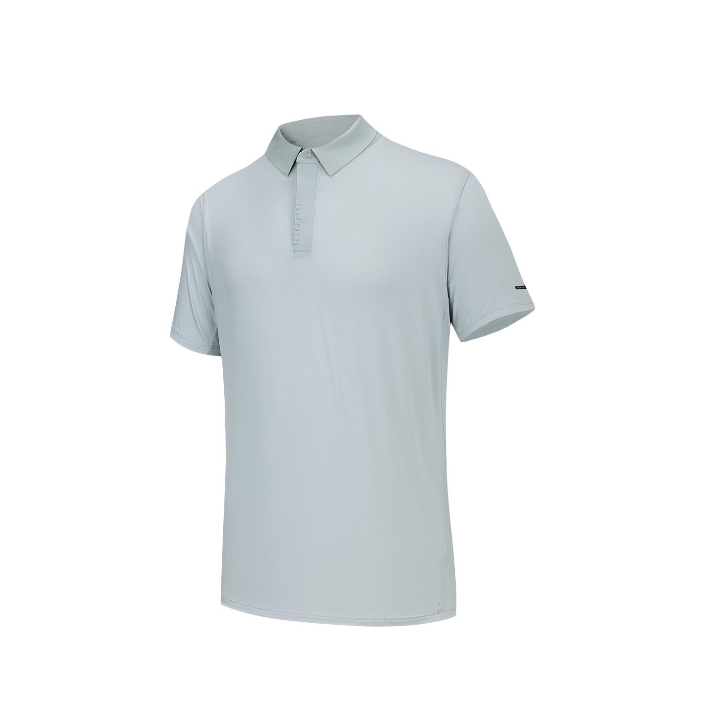 Anta Training Series Short Sleeve Polo Shirt Summer 2026 Men tops Cloud-Gray 952627125-1 S