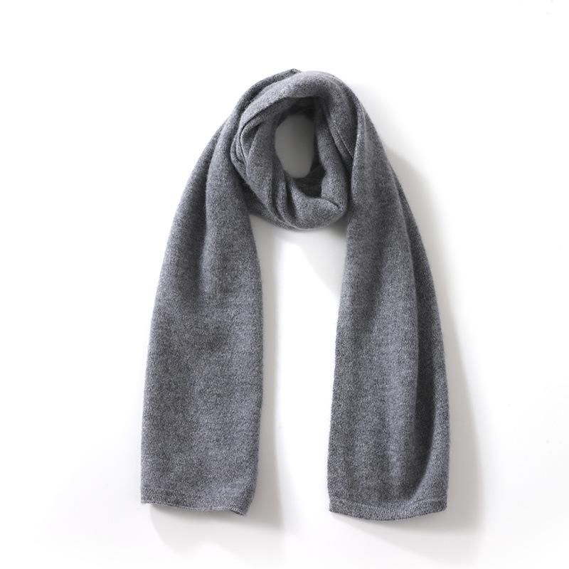 Women's 100% Pure Cashmere Scarf - Warm Soft Neck Warmer for Autumn/Winter, Solid Color, Perfect Gift