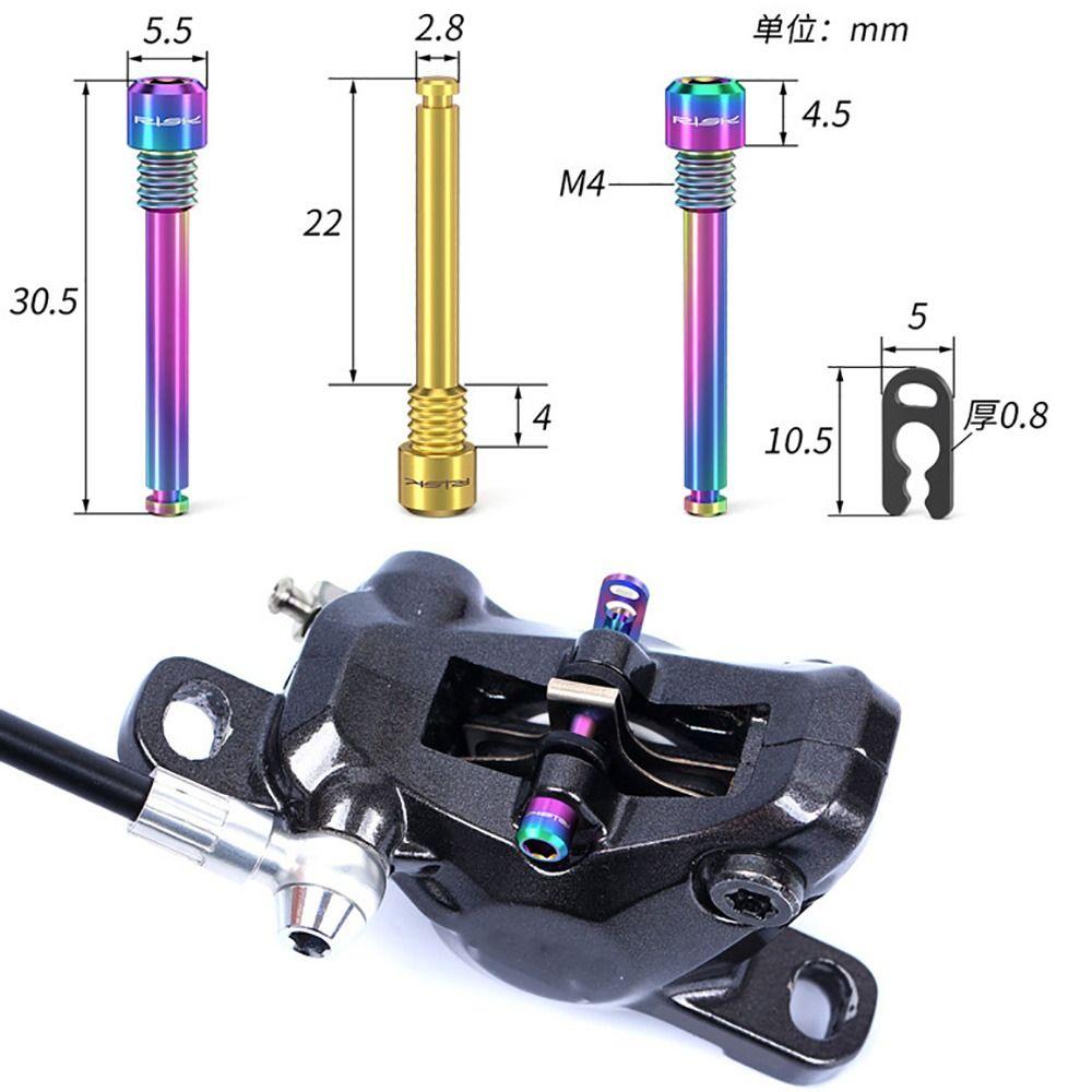 1 Set Titanium Alloy Bicycle Oil Disc Screws Multicolor Gold Disc Brake Screws Road Bike