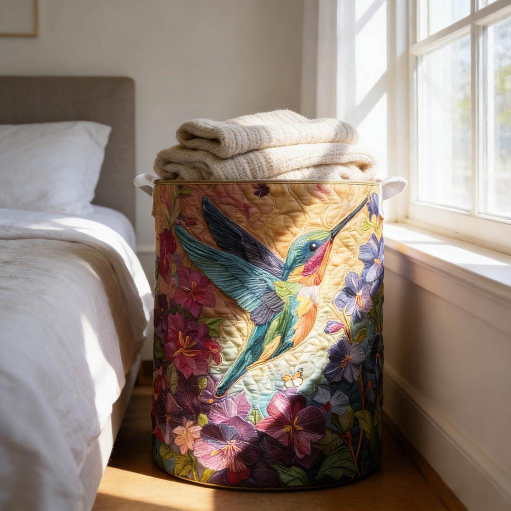 Large Capacity Quilted Fabric Storage Bin Ideal For Dirty Clothes And Household Items Laundry Basket