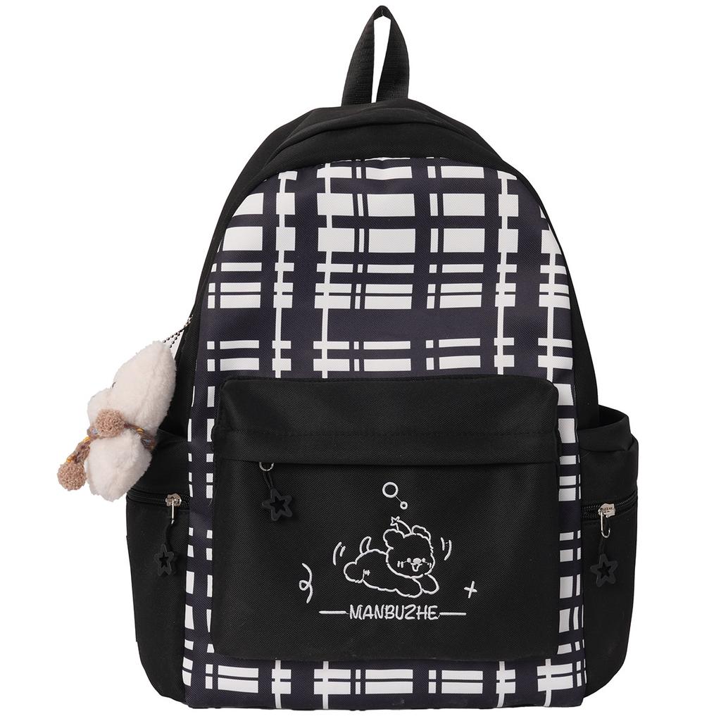 Schoolbag lightweight backpack female leisure travel student schoolbag female ins wind Korean version girl contrasting color backpack