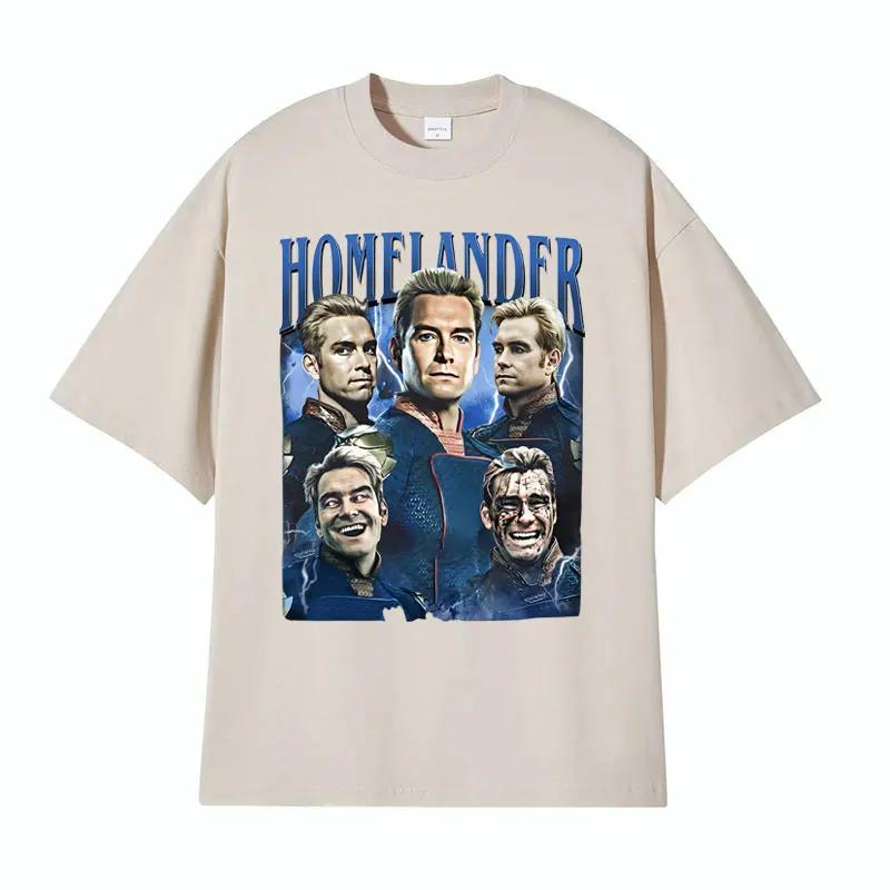 Limited Edition Homelander Retro Pattern Tshirt for UnisexHarajuku Gothic Classic Tshirtunisex Casual Oversized Tshirt