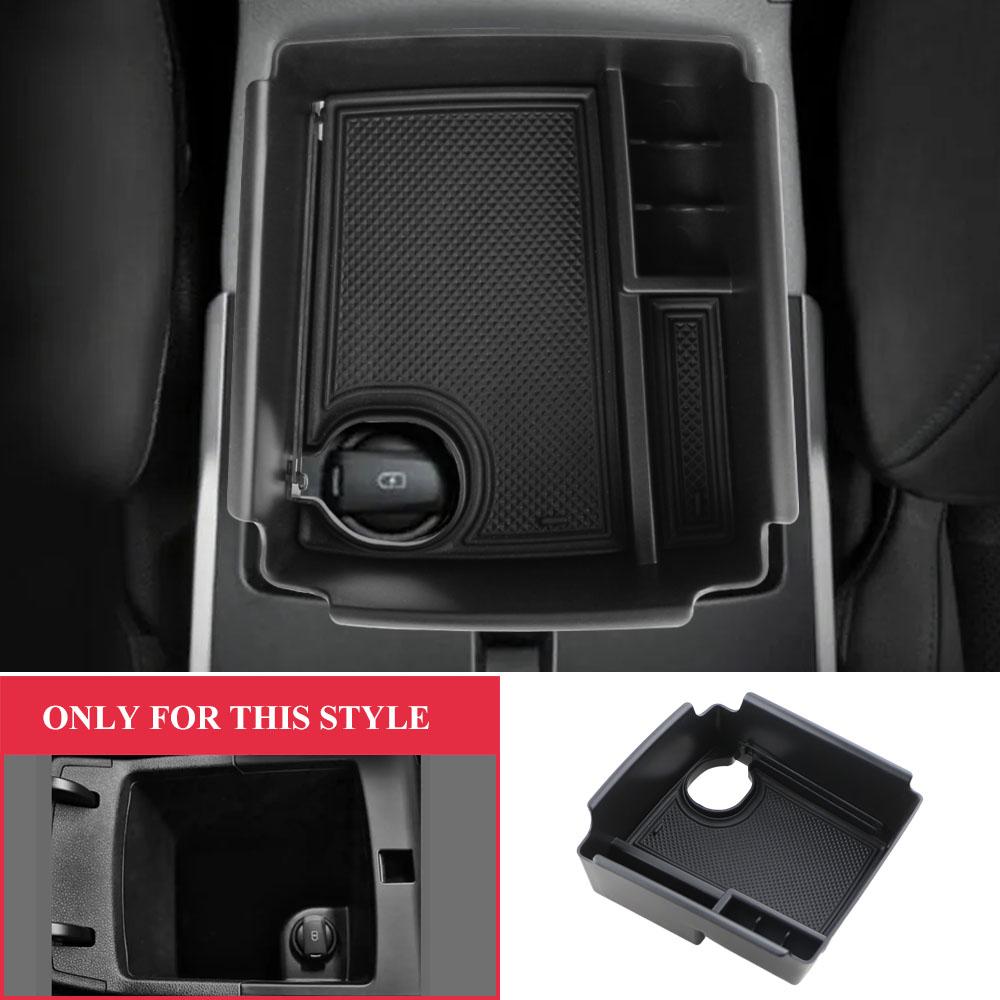LHD Car Console Storage Organizer Tray Armrest Box for Kia Niro EV 2019-2021 Black Plastic Interior Accessories Storage Boxes