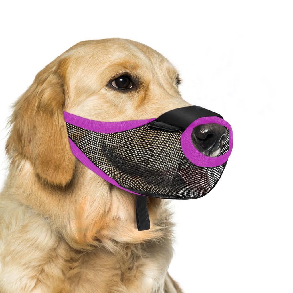 Belüftete Hundemundmaske Leicht zu tragen Bequeme Netz-Maulschlinge Für aggressive Hunde und Kauer Outdoor-Gehen Training