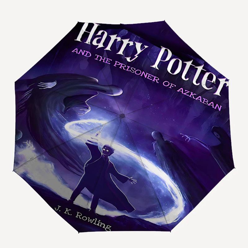 

1pc Harry Potter and the Prisoner of Azkaban Automatic Folding Umbrella - Compact 8-Rib Design, Durable Plastic & Iron1156L