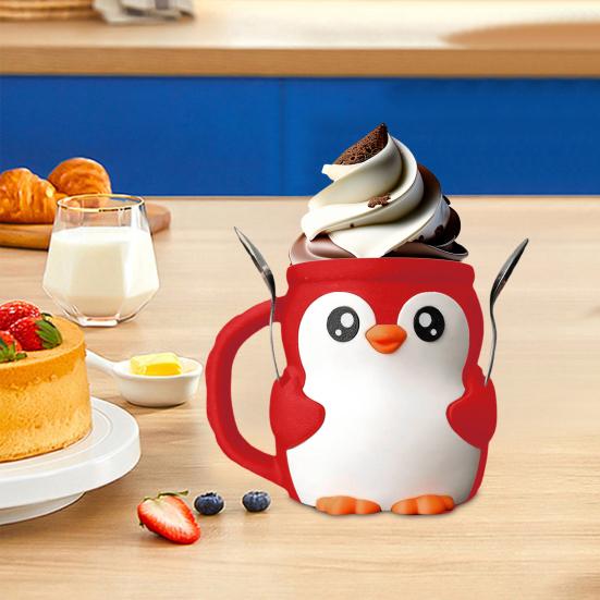Ice Cream Cup Holder Penguin Shape Soda Beer Bottle 16 Oz Capacity Dessert Party Accessory Kitchenware