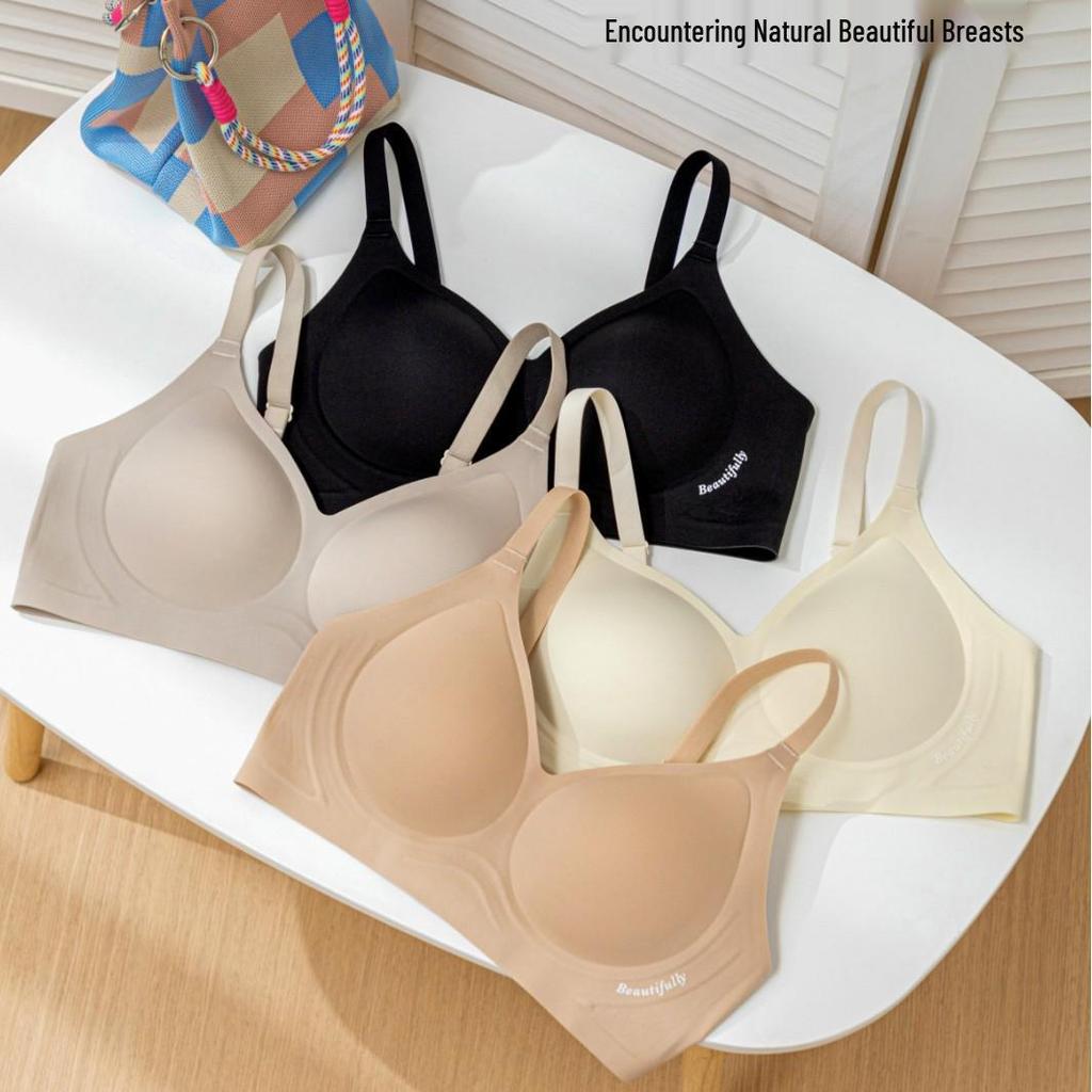 Seamless Wire-free Push-up Lingerie for Large Busts - Soft, Anti-Sagging, Summer Thin Bra