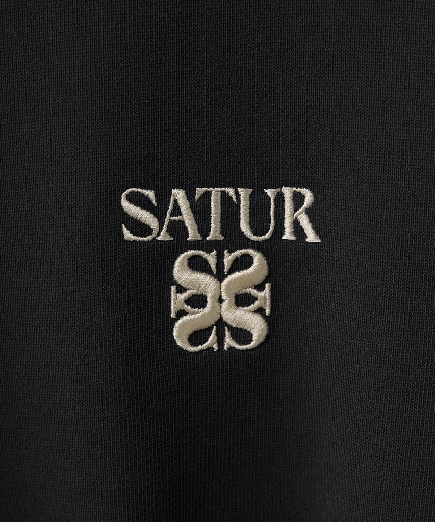 Seteo Lauren Small Logo Basic Sweatshirt Charcoal