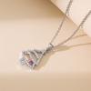 European Hot Sale Christmas Series Pendant Necklaces Light Luxury Gift TungstenCross Chain Necklaces