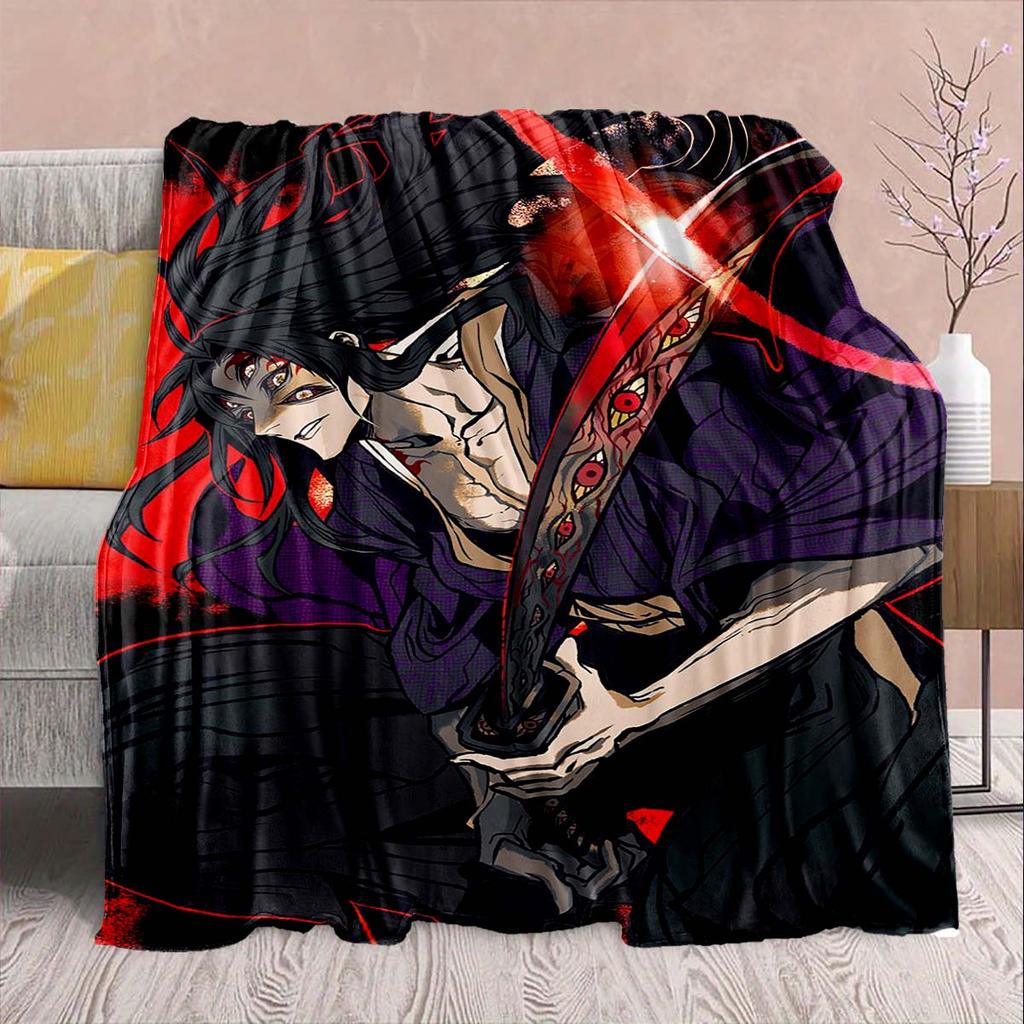 Demon Slayer Anime Flannel Blanket - Soft Warm Perfect for Sofa, Bedding Camping Travel Office Home Decor