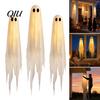 Battery Operated Glowing Ghosts 3 Pcs Large Lighted Hanging Halloween Decoration, 4FT + 5FT Outdoor Mist Shimmering Gauze Ghost Spooky Flying