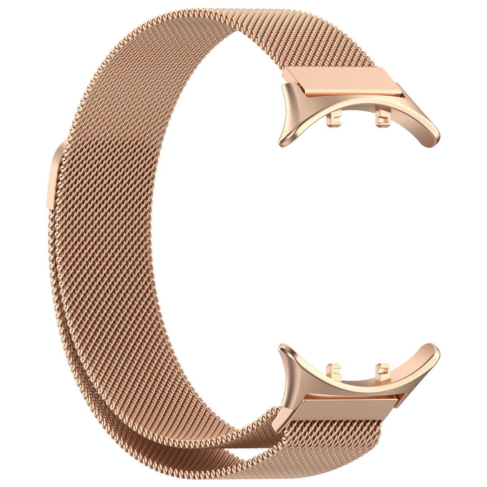 

For vivo Watch 3 Replacement Wrist Band Magnetic Stainless Steel Milanese Watch Strap Rose Gold