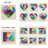 Montessori Wooden Toys 3D Double-Sided Jigsaw Puzzle Tangram Intellectual Creative Puzzle Shape Match Puzzle Educational Toys