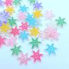 10/20Pcs New Resin Cute Mixed Mini Snowflake Flat Back Cabochon Scrapbooking Hair Bow Center Embellishments DIY Accessories L09