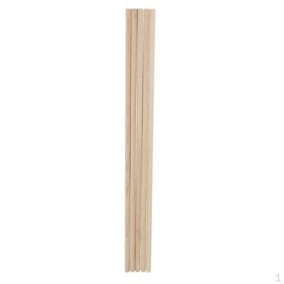 5 Piece Unfinished Round Hardwood Wooden Pieces Dowel for DIY Model Building Craft