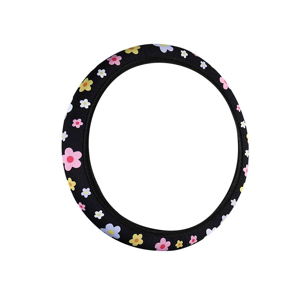 1 Stück Neue kleine Blume Styling Elastisch ohne Innenring Universalzweck Auto Lenkradbezug Atmungsaktiver und saugfähiger Bezug