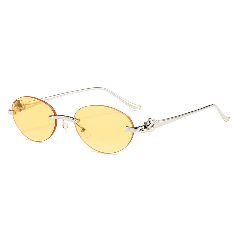 Xiaomi Women Rimless Oval Sunglasses UV400 Silver Alloy Temples Multi Color Vintage Daily Fashion Shades
