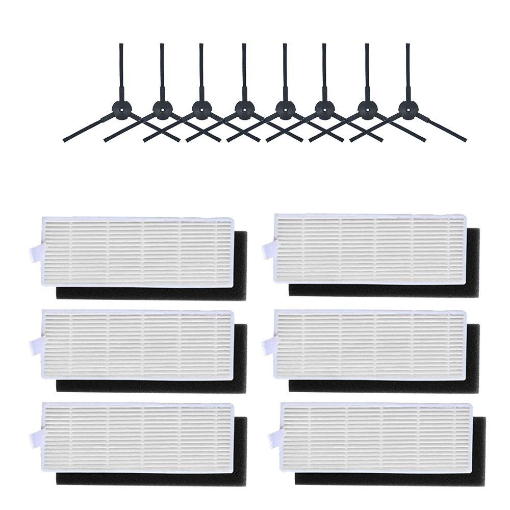 20Pcs/Set High Quality Side Brush & Hepa Filter For Chuwi Ilife A4/ Ecovacs CEN550 Robot Vacuum Cleaner Parts Replacement