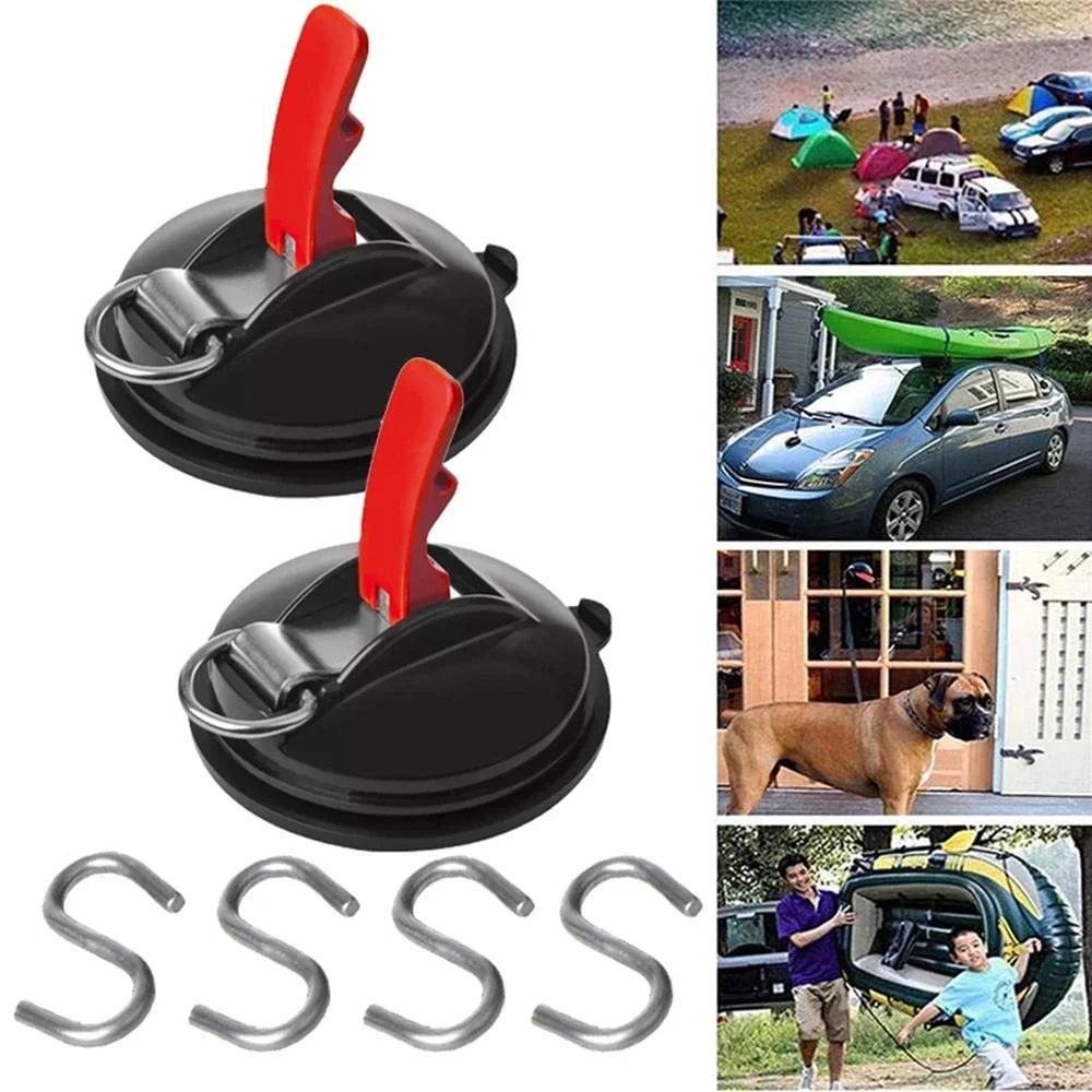12/3//4PCS Car Truck Tent Suction Multi-function Camping Tent Securing Hook Auto Accessories Vacuum Suction Cup Car Accessories