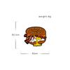 Alloy Oil Dropped Cartoon Hamburger Brooch Cute Creative Badge for Students Gift Waist Cinching Clothing Bags Decoration