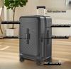 20" Multifunctional PC Suitcase with Front Opening, Universal Wheels, Anti-Theft Lock, and Anti-Fall Design for Leisure Travel.