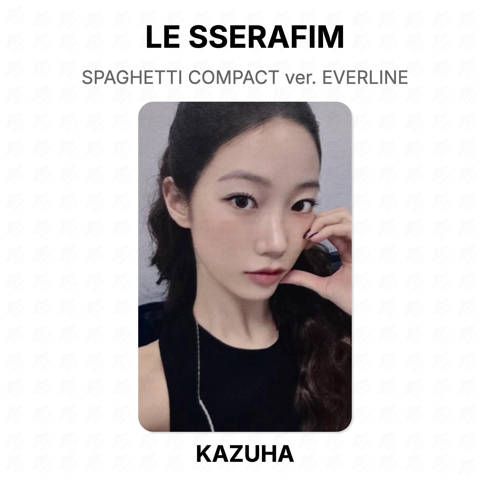LE SSERAFIM SPAGHETTI COMPACT версия. Официальная фотокарточка EVERLINE KAZUHA