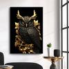 Black And Gold Animals Poster Animal Eagle Lion Carp Wolf Photo Canvas Print Poster Wall Art Decoration Painting Home Decoration