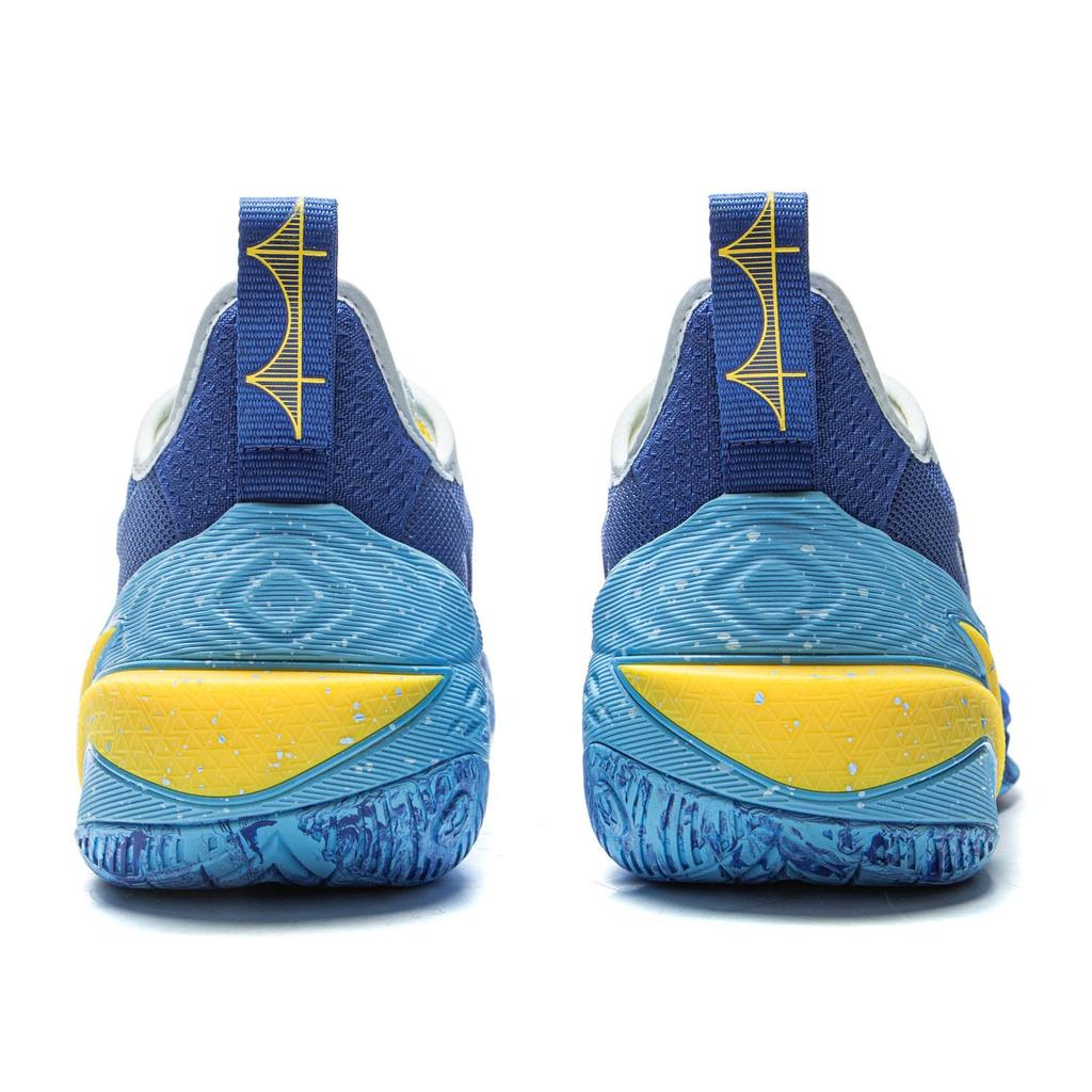 Li Ning Buckets Dämpfung Rutschfest Atmungsaktiv Niedrig geschnittene Basketballschuhe Herren Blau ABAV051-10