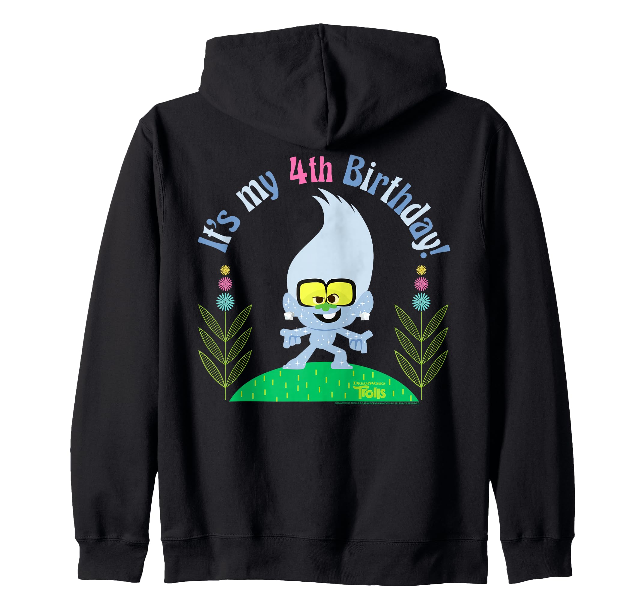 DreamWorks Trolls Little Diamond 4th Birthday Zip Hoodie