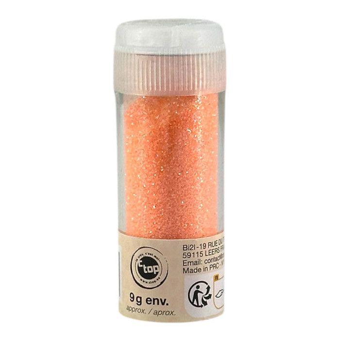 Paillettes - Orange - Tube de 9g - Biodégradables - Loisirs créatifs - Carterie
