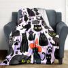 1pc Black Cats Lightweight Flannel Blanket, Comfortable and Warm Blanket, for Office and Camping Sofa Bed, Livingroom140