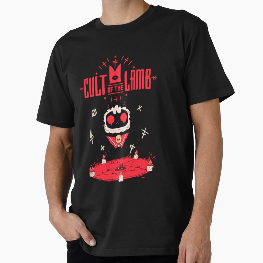 Cult Of The Lamb Themed 0428 Horror Game Gift TShirt For Gamer 100 Cotton Printed ShortSleeve Unisex Tee All Size Tops S6xl