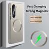 Ultra Thin Matte Metallic Paint Fold For  Magnetic Case For Samsung Z Fold 7 6  4 3 ZFlip 7 6  4 Wireless Charge Cover