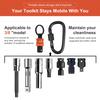 10 Pcs Socket Adapter Holder Keychain Portable 3/8 1/2 Square Screwdriver Head Quick Socket Holder Sleeve Conversion Rod Set