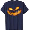 Jack O Lantern Scary Carved Pumpkin Face Halloween Costume T-Shirt for Unisex Women Casual Cotton Daily Four Seasons Tees