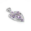 925 silver amethyst pendant for her