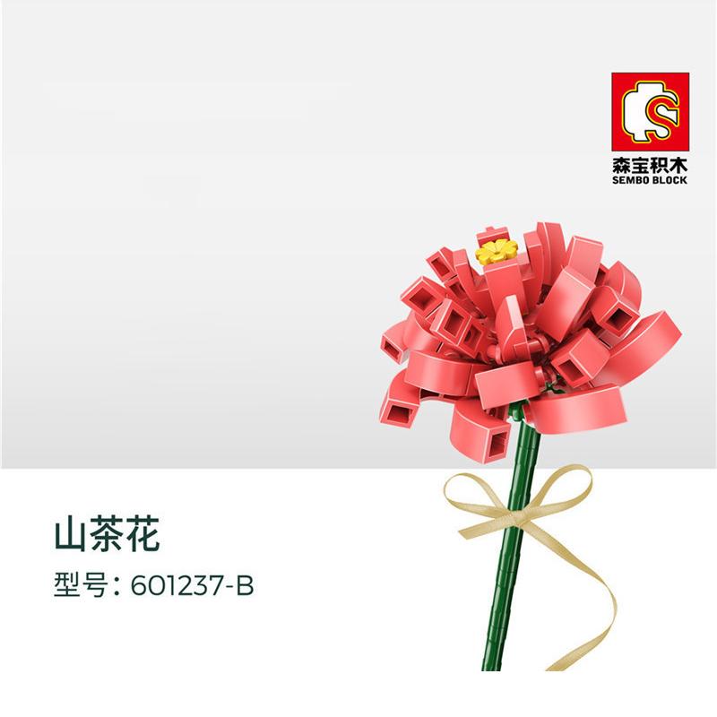 Sembo Blocks MOC Beautiful Flower Bouquet Roses Tulips Model Building Bricks Kids Present Valentine's Day Birthday Girls Gift