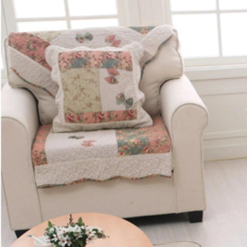 Korean Style Garden Washed Cotton Four Seasons Universal European Fabric Sofa Cushion Sofa Cushion Backrest Towel Cover